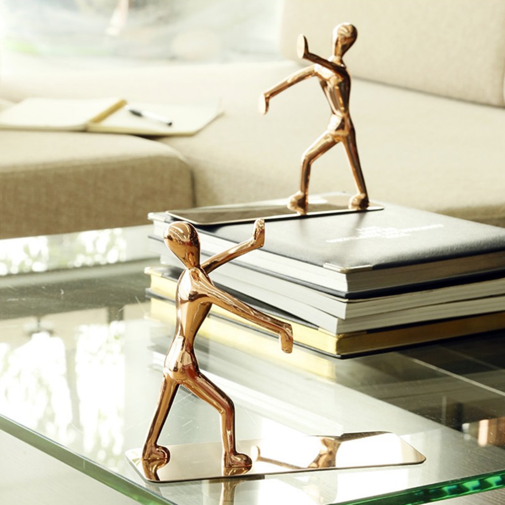 Stainless Man Creative Bookends (2 pcs) Stainless Man Creative Bookends (2 pcs)