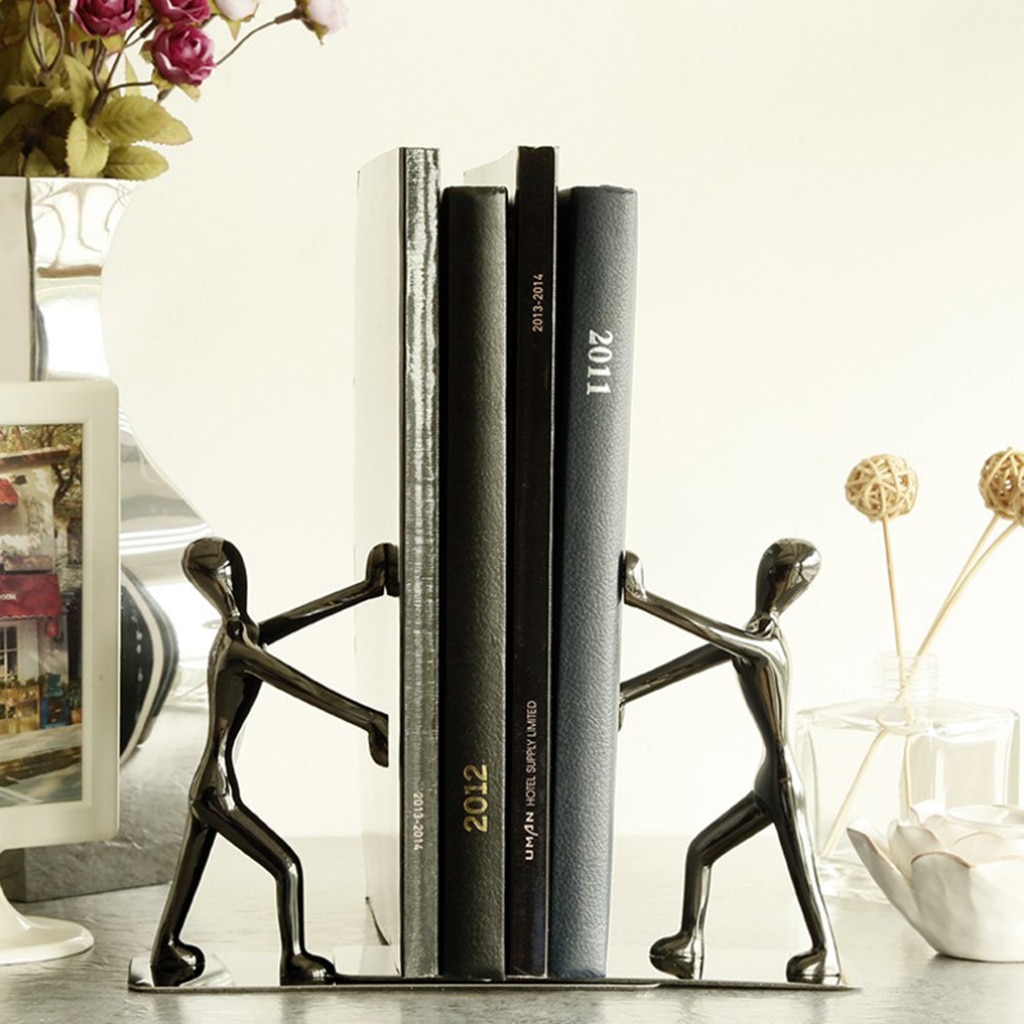 Stainless Man Creative Bookends (2 pcs) Stainless Man Creative Bookends (2 pcs)