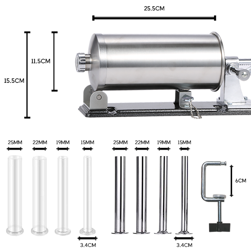 Stainless Manual Sausage Filler Set Stainless Manual Sausage Filler Set