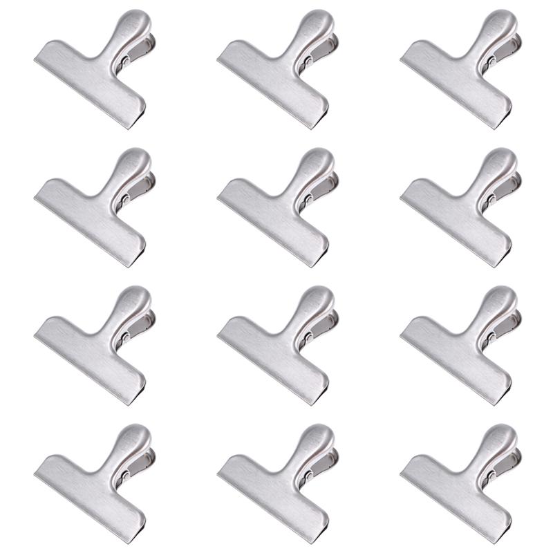 Stainless Metal Chip Clips (12pcs)