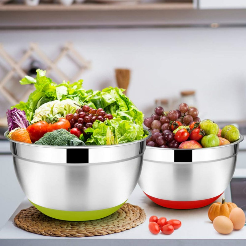 Stainless Mixing Bowls with Lid Set (5 pcs) Stainless Mixing Bowls with Lid Set (5 pcs)
