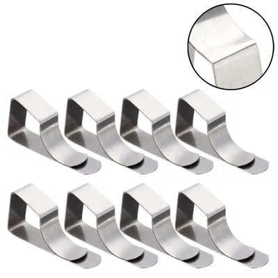 Stainless Picnic Table Cloth Clips (8pcs) Stainless Picnic Table Cloth Clips (8pcs)