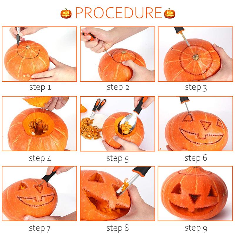 Stainless Pumpkin Carving Set (9pcs) Stainless Pumpkin Carving Set (9pcs)