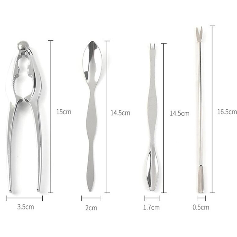 Stainless Seafood Tools Set (4pcs) Stainless Seafood Tools Set (4pcs)