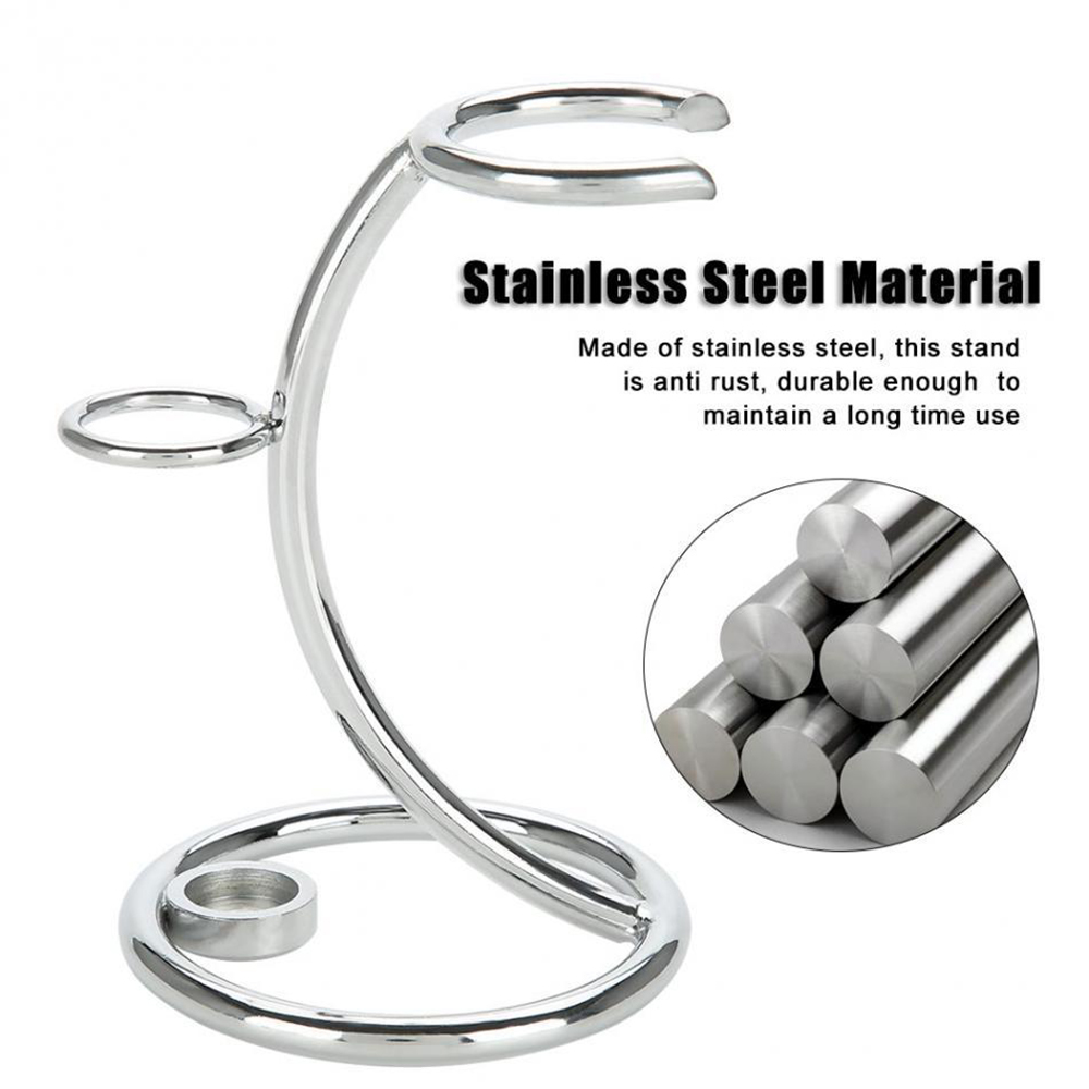 Stainless Shaving Brush and Razor Stand Stainless Shaving Brush and Razor Stand