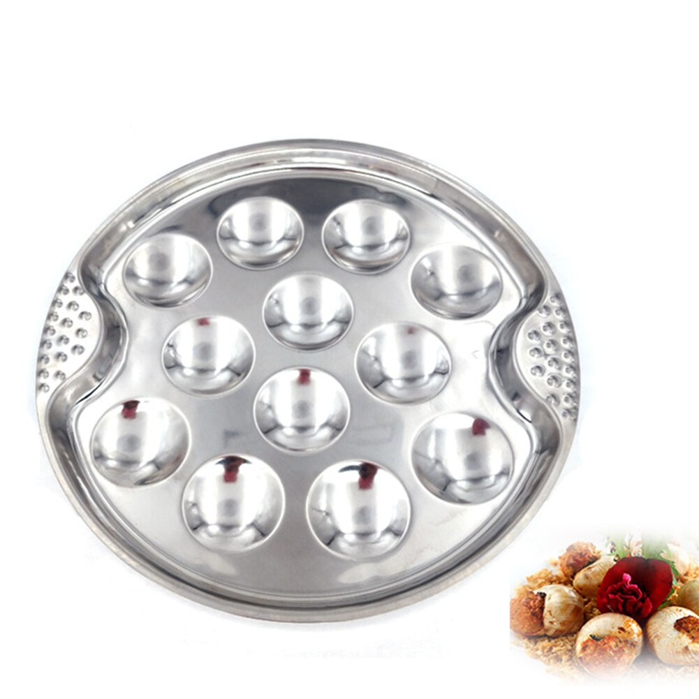 Stainless Steel 12 Holes Escargot Plate