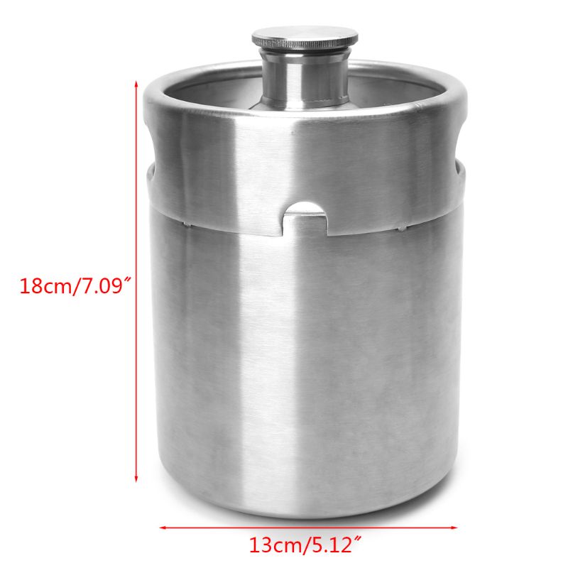 Stainless Steel 2L Mini Beer Keg Stainless Steel 2L Mini Beer Keg