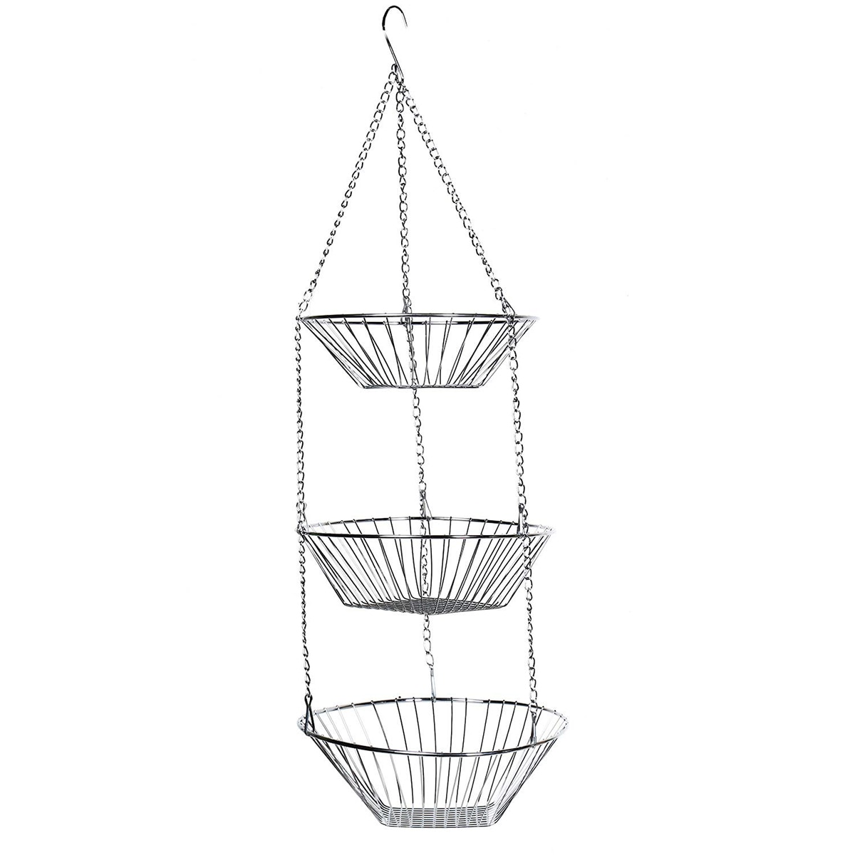 Stainless Steel 3 Tier Hanging Basket Stainless Steel 3 Tier Hanging Basket