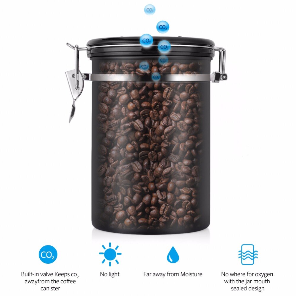 Stainless Steel Airtight Coffee Canister