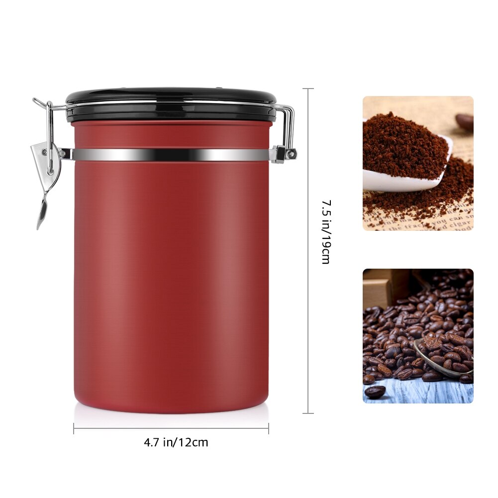 Stainless Steel Airtight Coffee Canister