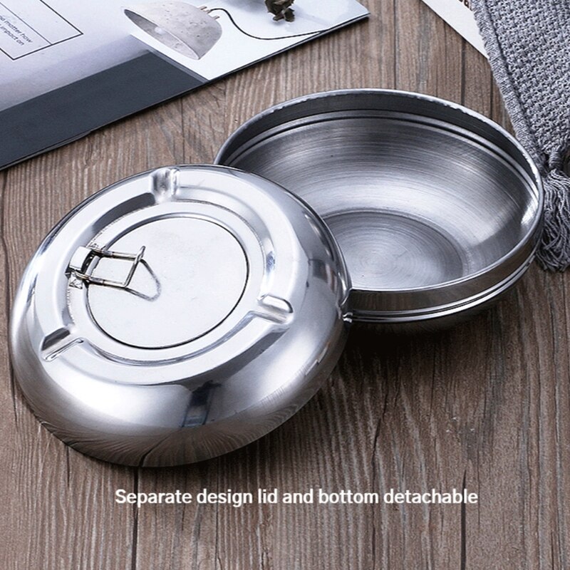 Stainless Steel Ashtray with Lid