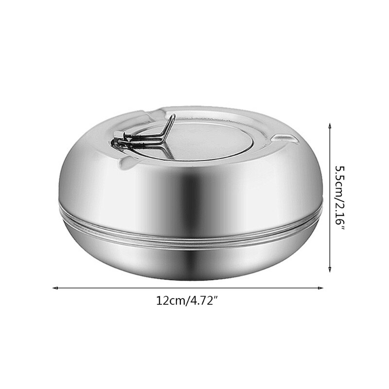 Stainless Steel Ashtray with Lid