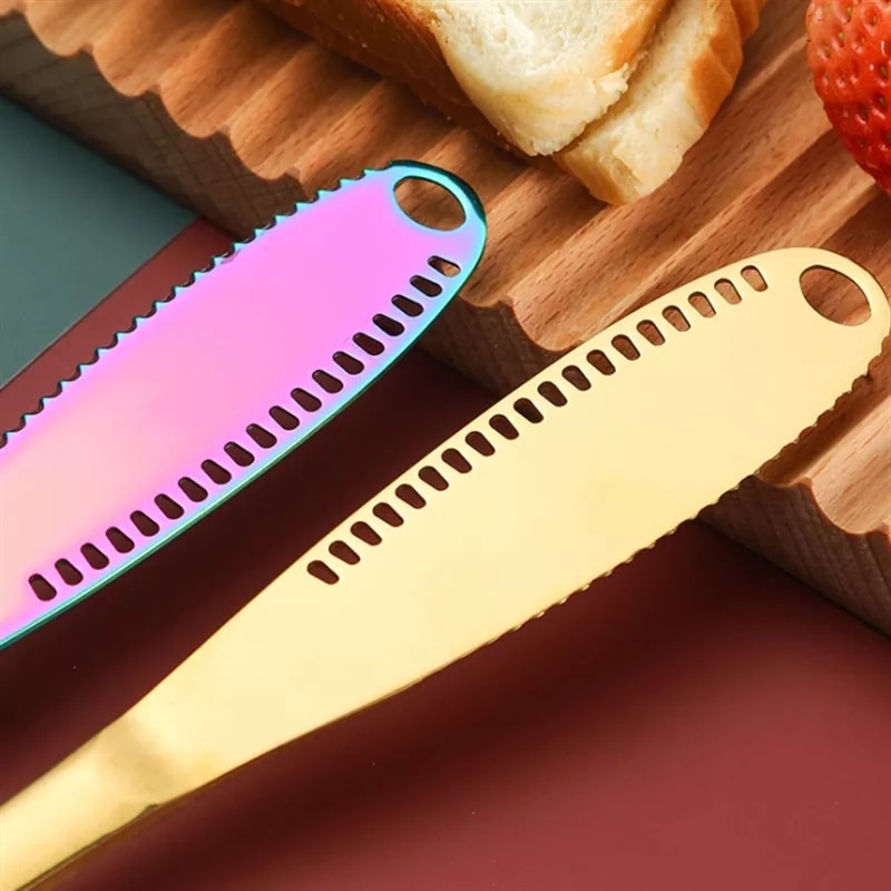 Stainless Steel Butter Knife with Holes Stainless Steel Butter Knife with Holes