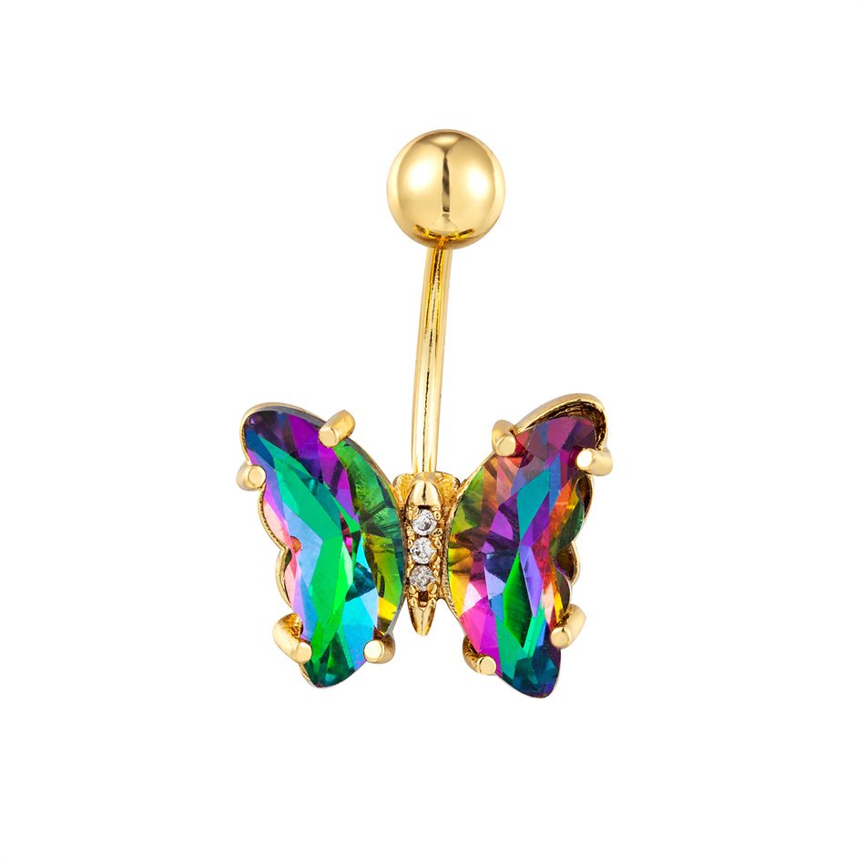 Stainless Steel Butterfly Navel Ring