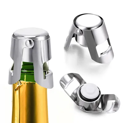 Stainless Steel Champagne Bottle Stopper (3 pcs) Stainless Steel Champagne Bottle Stopper (3 pcs)