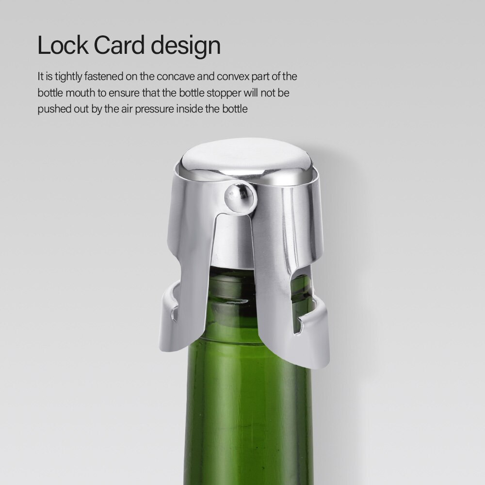 Stainless Steel Champagne Bottle Stopper (3 pcs) Stainless Steel Champagne Bottle Stopper (3 pcs)