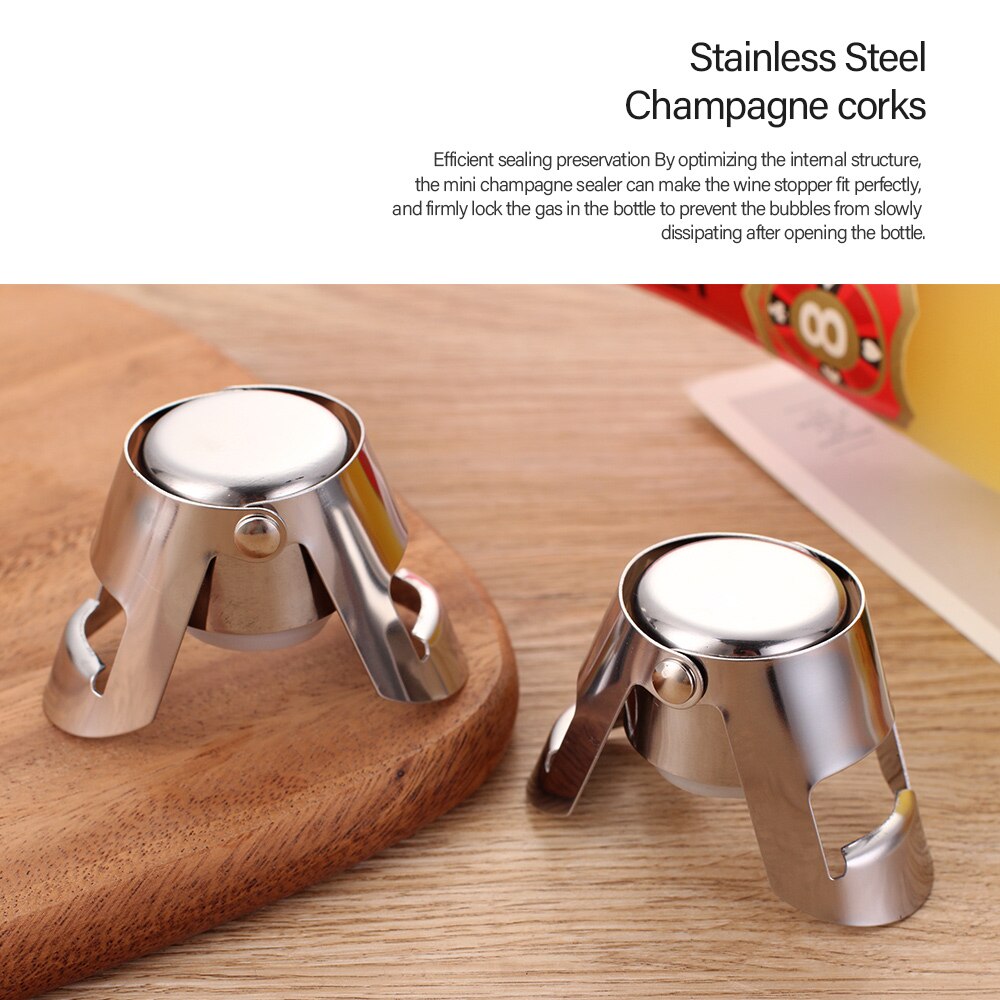 Stainless Steel Champagne Bottle Stopper (3 pcs) Stainless Steel Champagne Bottle Stopper (3 pcs)