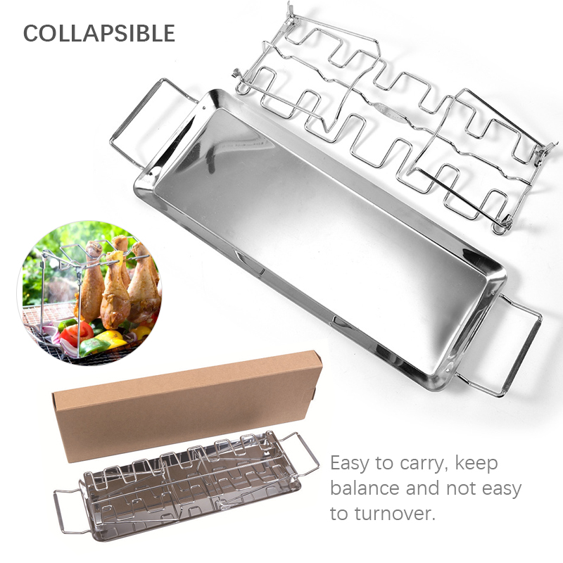 Stainless Steel Chicken Leg Holder for Grill