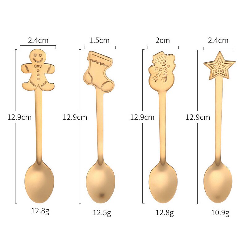Stainless Steel Christmas Teaspoon (4 pcs) Stainless Steel Christmas Teaspoon (4 pcs)