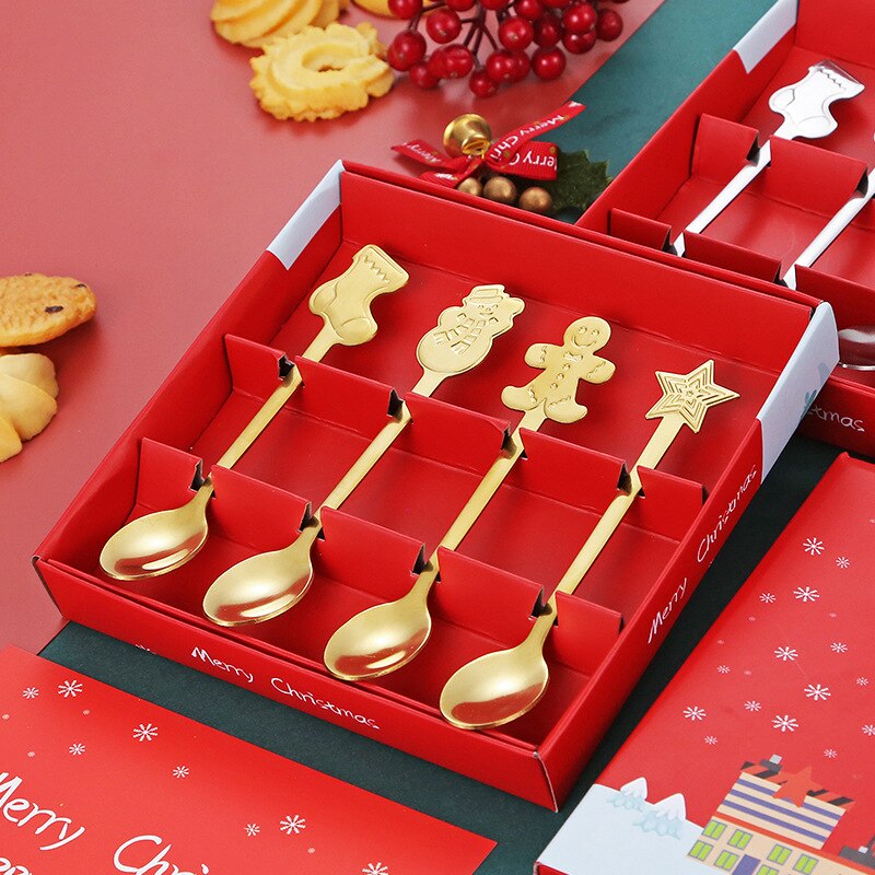 Stainless Steel Christmas Teaspoon (4 pcs) Stainless Steel Christmas Teaspoon (4 pcs)