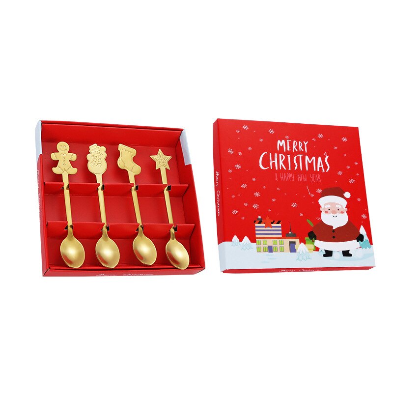 Stainless Steel Christmas Teaspoon (4 pcs) Stainless Steel Christmas Teaspoon (4 pcs)