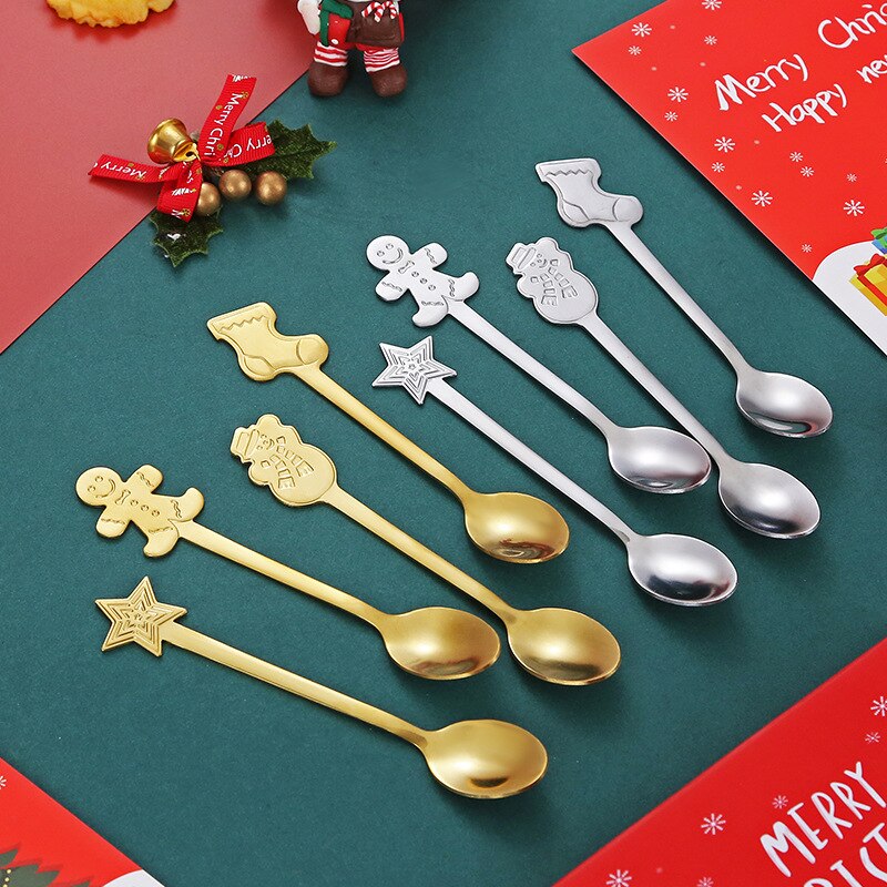 Stainless Steel Christmas Teaspoon (4 pcs) Stainless Steel Christmas Teaspoon (4 pcs)