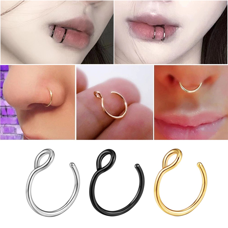 Stainless Steel Clip On Nose Ring Stainless Steel Clip On Nose Ring