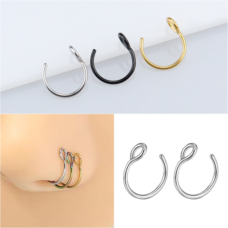 Stainless Steel Clip On Nose Ring Stainless Steel Clip On Nose Ring