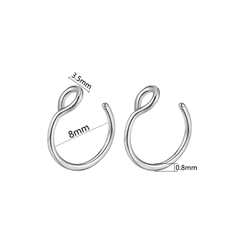 Stainless Steel Clip On Nose Ring Stainless Steel Clip On Nose Ring
