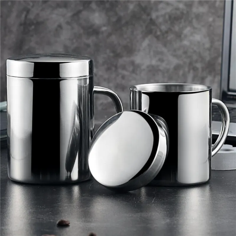 Stainless Steel Coffee Mug with Lid