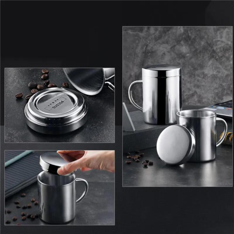 Stainless Steel Coffee Mug with Lid