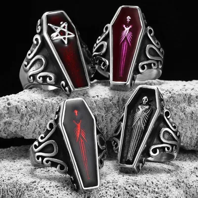 Stainless Steel Coffin Ring Stainless Steel Coffin Ring