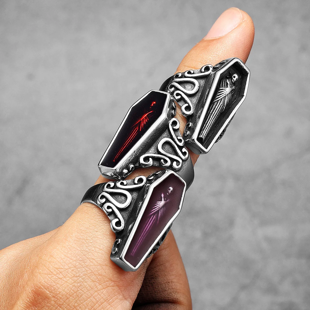Stainless Steel Coffin Ring Stainless Steel Coffin Ring
