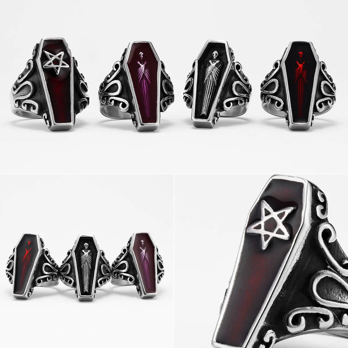 Stainless Steel Coffin Ring Stainless Steel Coffin Ring