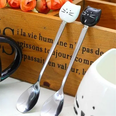 Stainless Steel Dessert Cat Spoon Stainless Steel Dessert Cat Spoon
