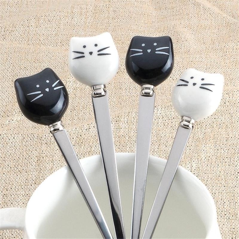 Stainless Steel Dessert Cat Spoon Stainless Steel Dessert Cat Spoon