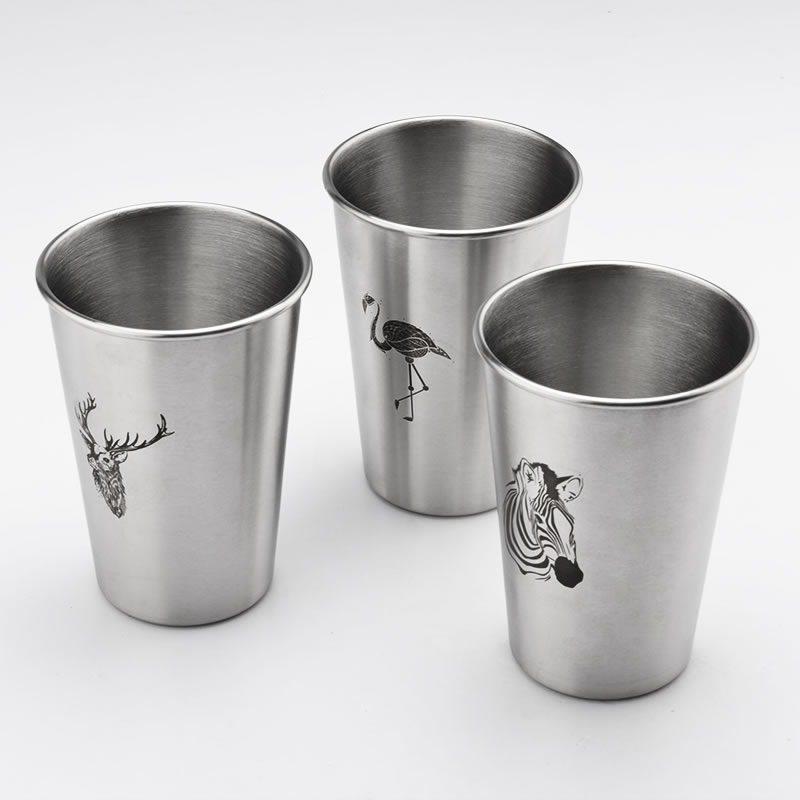 Stainless Steel Drinking Glass Cup with Straw Stainless Steel Drinking Glass Cup with Straw