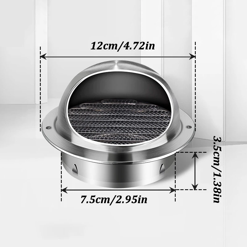 Stainless Steel Ducting Ventilation Exhaust Grille Cover for Wall Ceiling Anti-bird And Rat Prevent Air Vent Heating