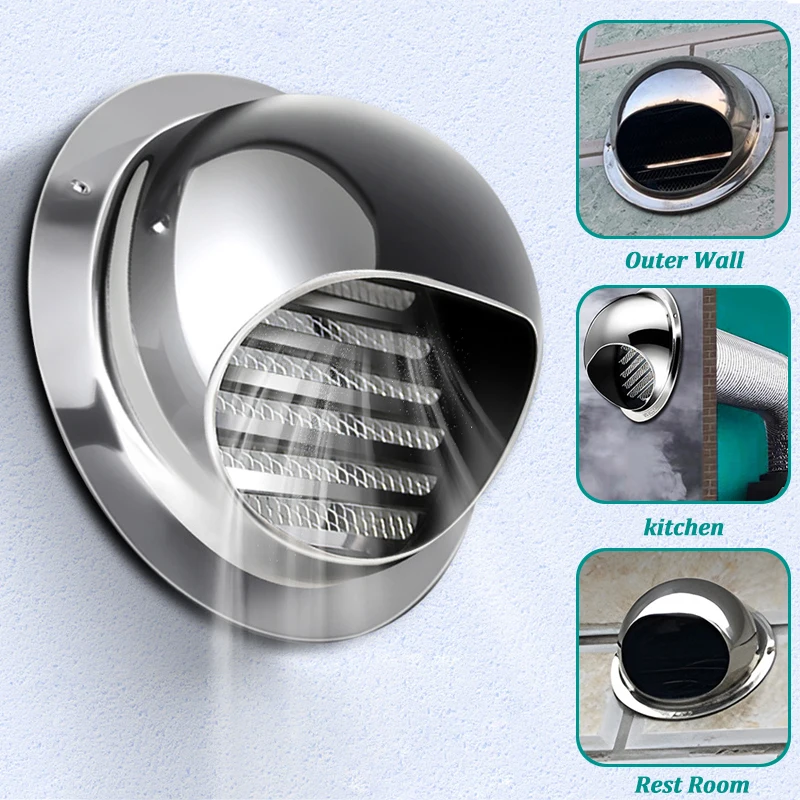 Stainless Steel Ducting Ventilation Exhaust Grille Cover for Wall Ceiling Anti-bird And Rat Prevent Air Vent Heating