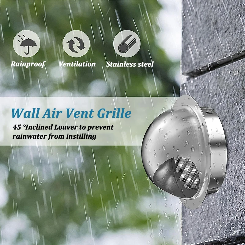 Stainless Steel Ducting Ventilation Exhaust Grille Cover for Wall Ceiling Anti-bird And Rat Prevent Air Vent Heating