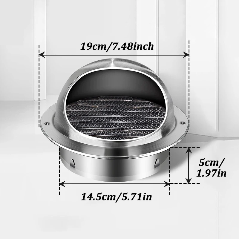 Stainless Steel Ducting Ventilation Exhaust Grille Cover for Wall Ceiling Anti-bird And Rat Prevent Air Vent Heating