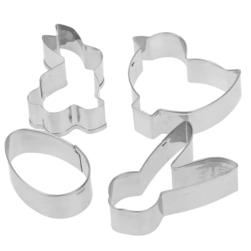 Stainless Steel Easter Cookie Cutters (4pcs)