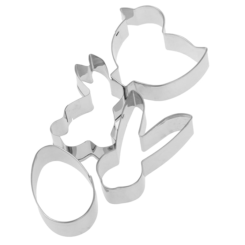 Stainless Steel Easter Cookie Cutters (4pcs)
