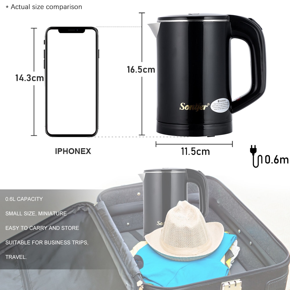 Stainless Steel Electric Kettle Portable Container Stainless Steel Electric Kettle Portable Container