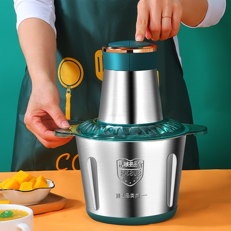 Stainless Steel Electric Meat Grinder Food Processor Chopper Kitchen Machines Vegetable Chopper Slicer Machine