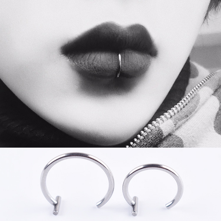Stainless Steel Fake Lip Rings (5pcs) Stainless Steel Fake Lip Rings (5pcs)
