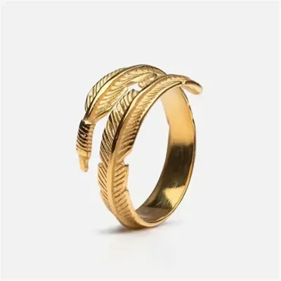 Stainless Steel Feather Ring Stainless Steel Feather Ring