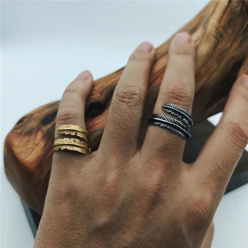Stainless Steel Feather Ring Stainless Steel Feather Ring