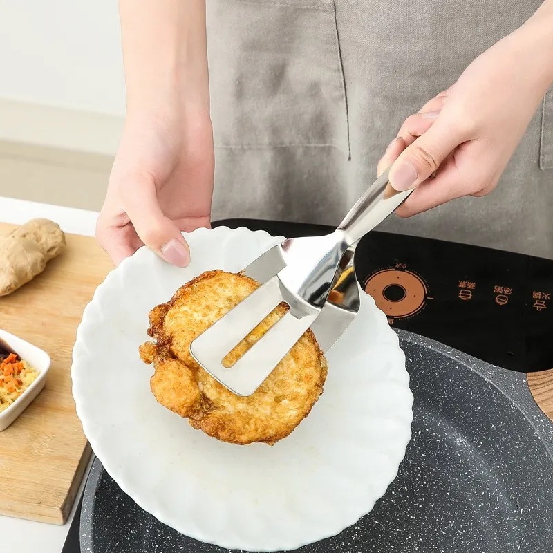 Stainless Steel Flipping and Frying Tongs Stainless Steel Flipping and Frying Tongs