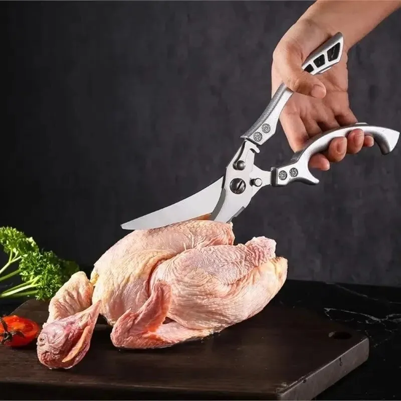 Stainless Steel Food Scissors Multifunctional Kitchen Scissors Chicken Bone Meat Fishing Vegetables Shears Cutter Knife